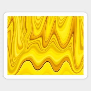 Yellow abstract liquid art Sticker